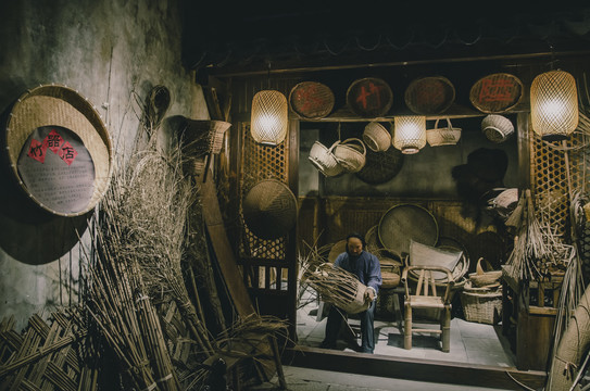 古代竹器店铺