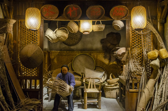 古代竹器店铺