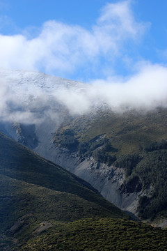 新西兰南岛雪山