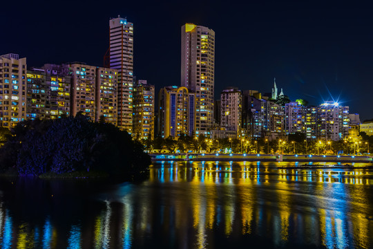 澳门城市风光夜景