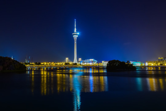 澳门城市风光夜景