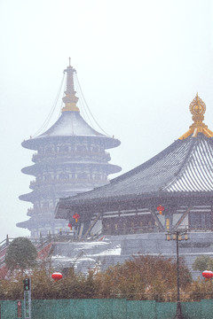 明堂天堂雪景