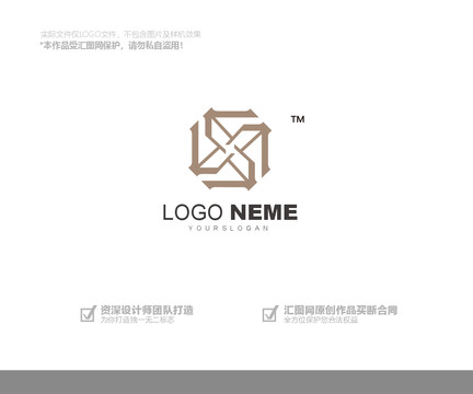 X服装logo