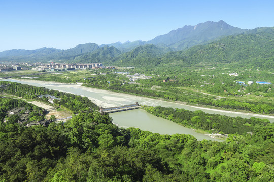 都江堰水利工程全景