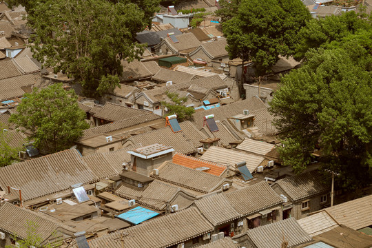 北京隆福寺空中庭院明清建筑