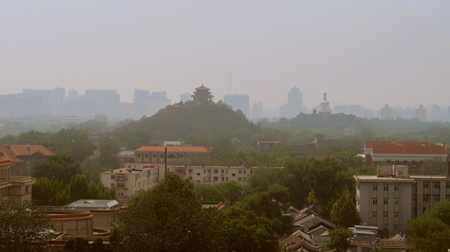 北京隆福寺空中庭院明清建筑