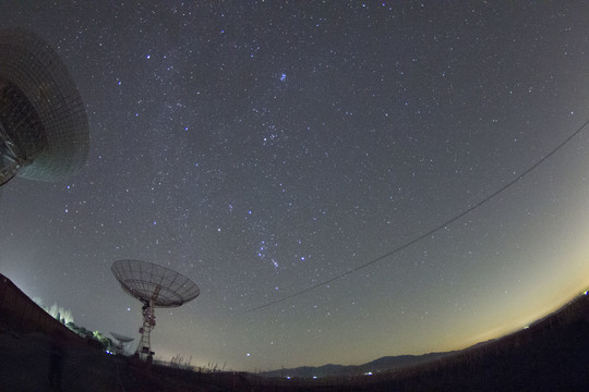 夜晚星空摄影素材