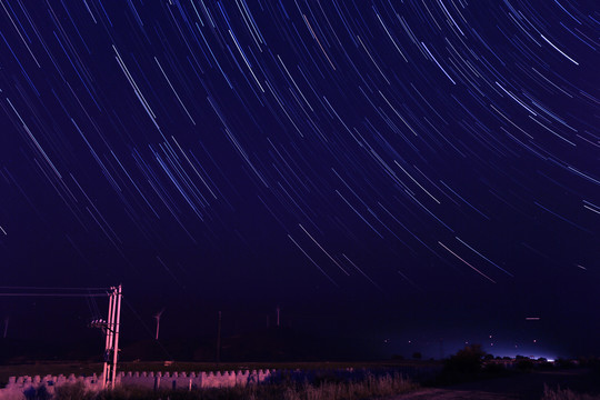 夜晚星空摄影素材