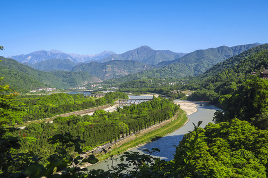 都江堰景区全景