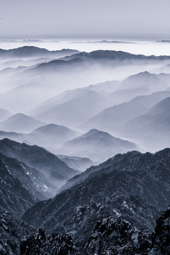 黄山云海日落日出