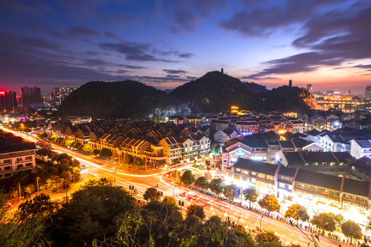 柳州窑埠古镇夜景