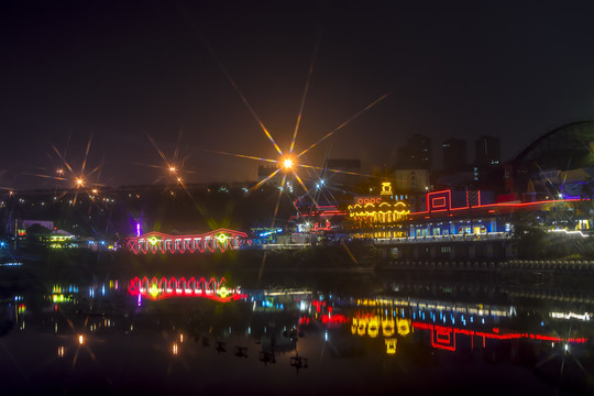 欢乐谷夜景