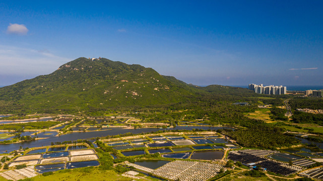 航拍海南文昌铜鼓岭