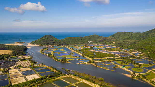 航拍海南文昌铜鼓岭