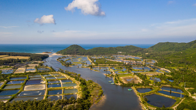 航拍海南文昌铜鼓岭