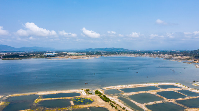 航拍海南陵水黎安港