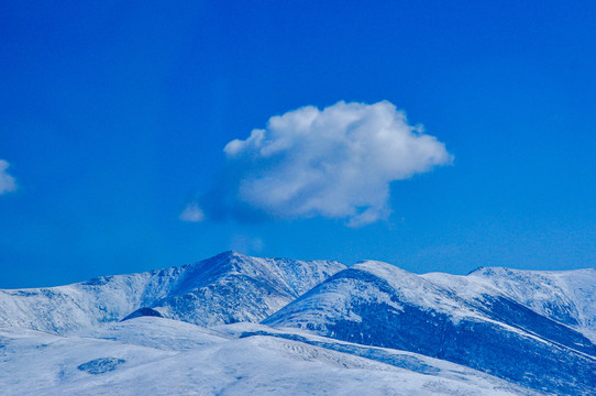 青海祁连山雪景