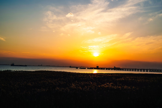 海岸线晚霞
