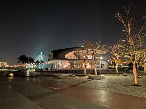 云洞图书馆夜景