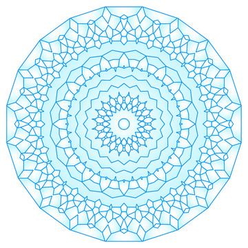 圆形青花瓷裂纹