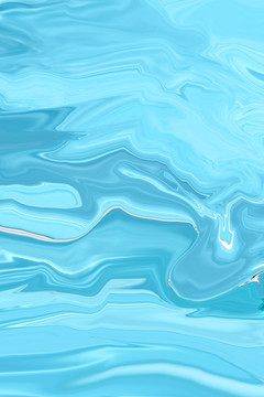 蓝色流体线条抽象纹理画
