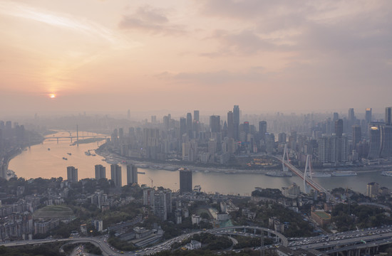 渝中半岛夕阳