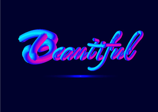 beautiful酷炫字体