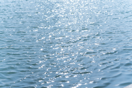 湖水阳光波光粼粼