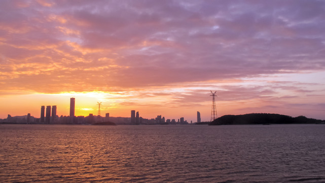 厦门海上日出风光