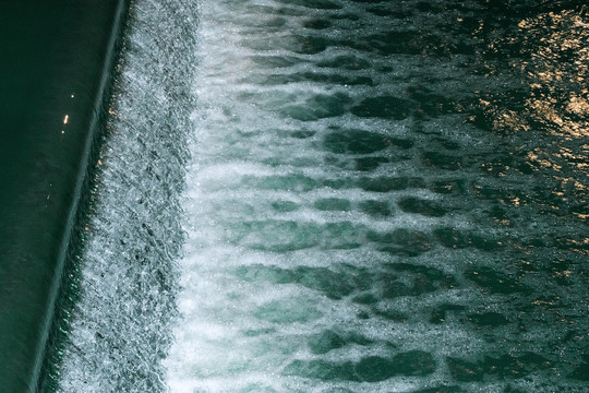 水流小河流水城市防洪素材