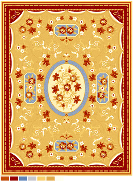 欧式花毯