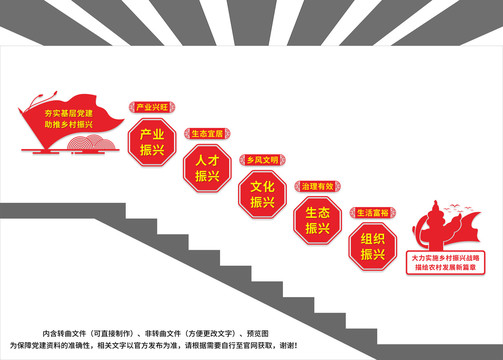 乡村振兴楼梯文化墙