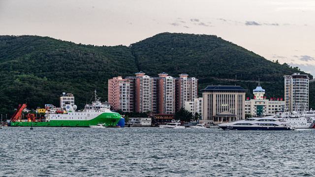 中国海南三亚市城区建筑景观