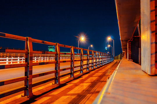 城市夜景街景灯光车流光线