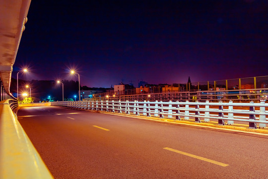 城市夜景街景灯光车流光线