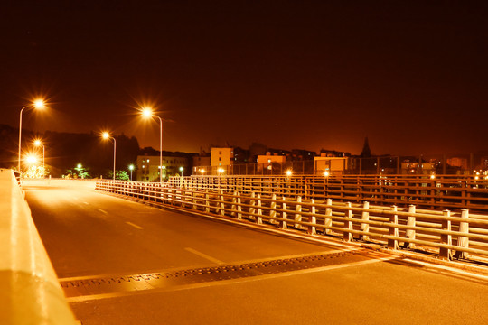 城市夜景街景灯光车流光线