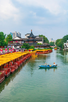 南京夫子庙秦淮河景点古建筑