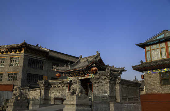 五台山广化寺古建夜景