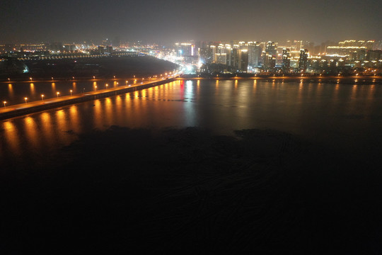 青岛城阳白沙河夜景