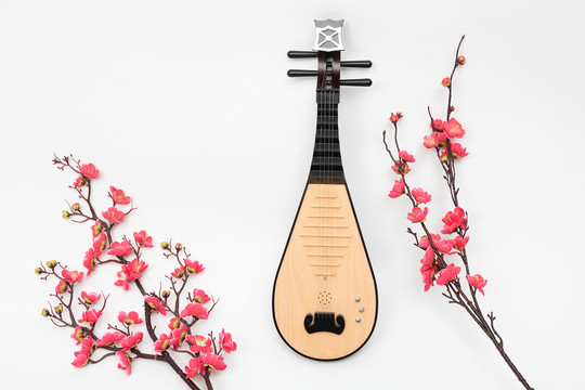 古风中国传统乐器小琵琶道具