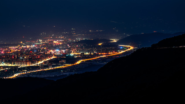 西昌夜景凉山州风景