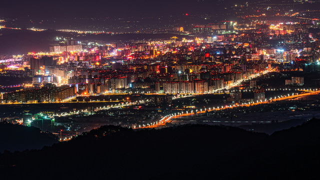 西昌夜景凉山州风景