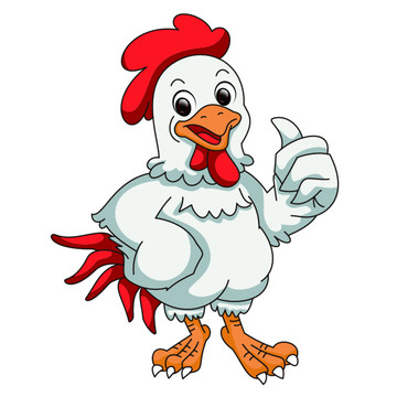 卡通鸡图案包装炸鸡店鸡年
