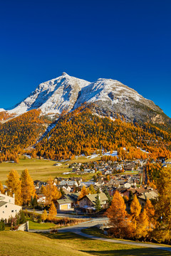 山景与雪山