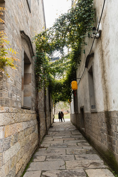 南京老门东古建筑小巷子墙壁