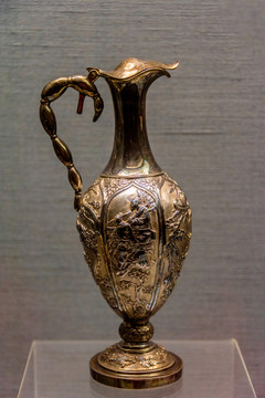 清代中国外销银酒壶