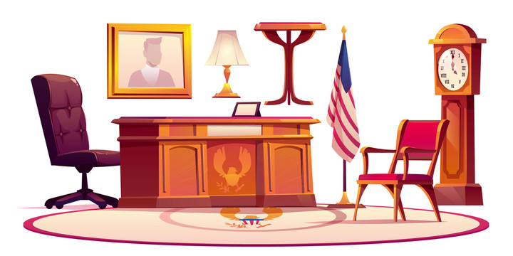 美国白宫办公室布置插图
