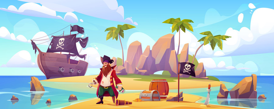 海盗占领无人岛屿插图