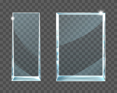长方形透明玻璃元素