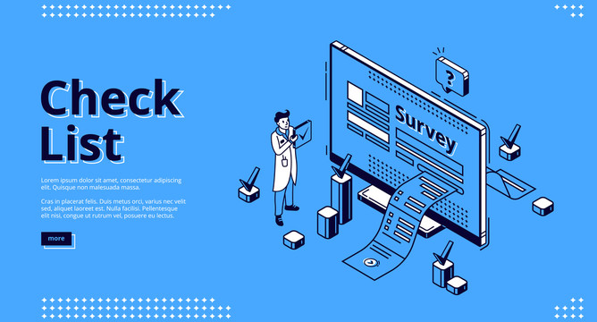 问卷勾选清单网站封面